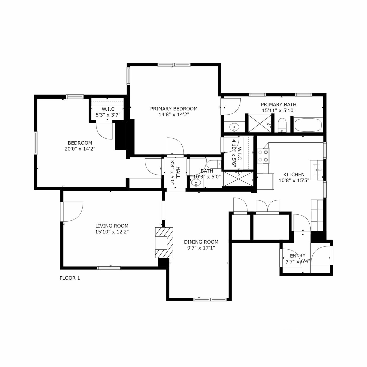 195 N. Dean St Floor plan